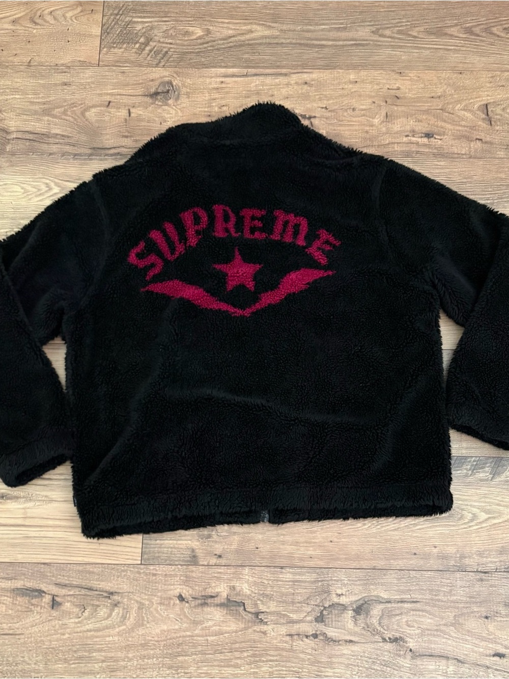 Supreme Black Jacket with Red Logo